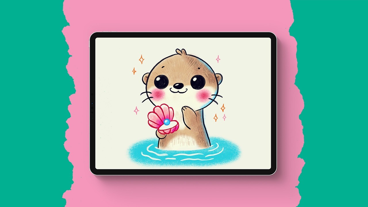 cute-otter-art-with-flo