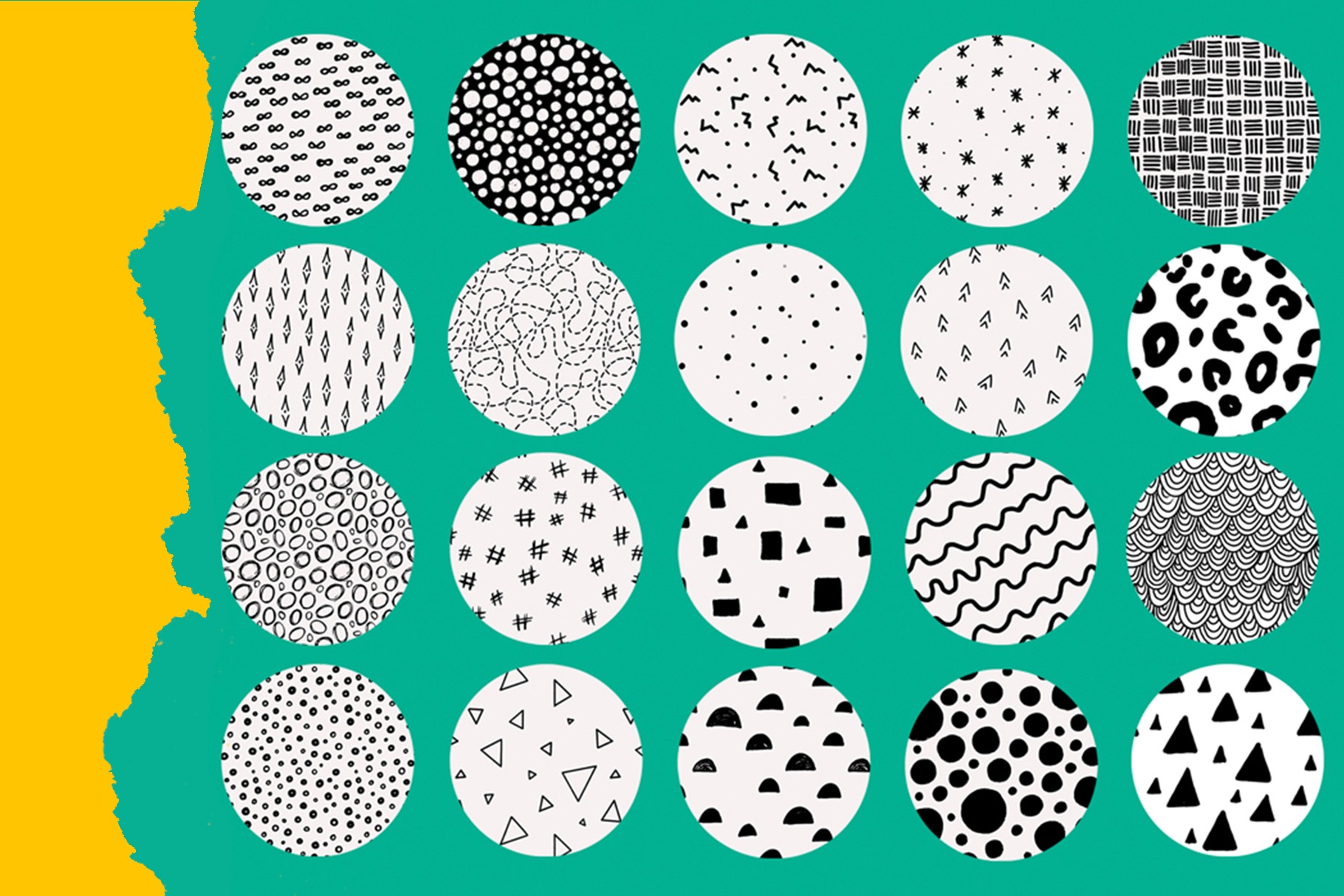 40 Seamless Pattern Brushes - Art With Flo