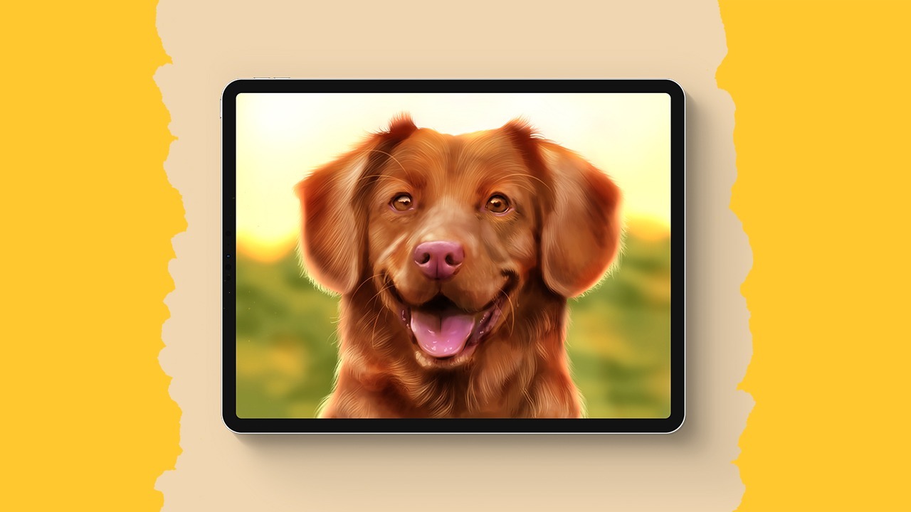 Sunny dog art with flo